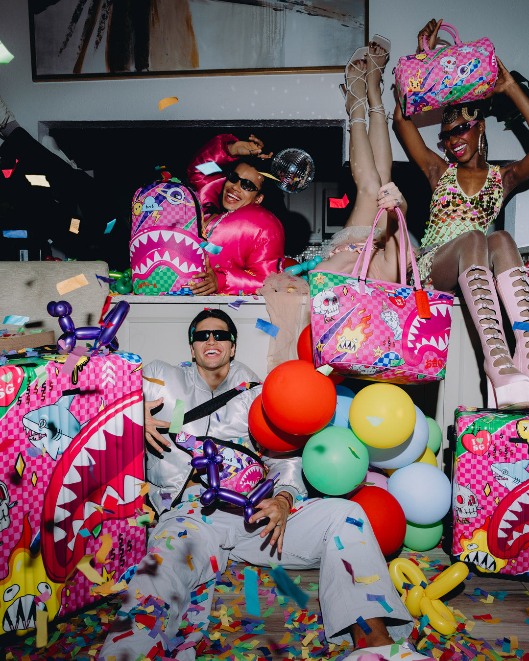 SPRAYGROUND® LUGGAGE KAWAII CHAOS CARRY-ON LUGGAGE